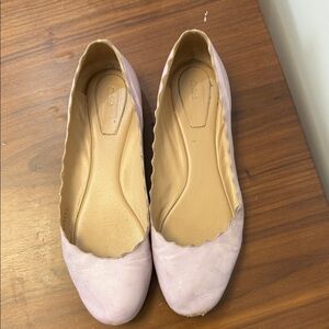 Chloe scalloped ballet flats